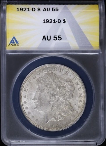 1921-D $1 Morgan Silver Dollar ANACS AU 55
