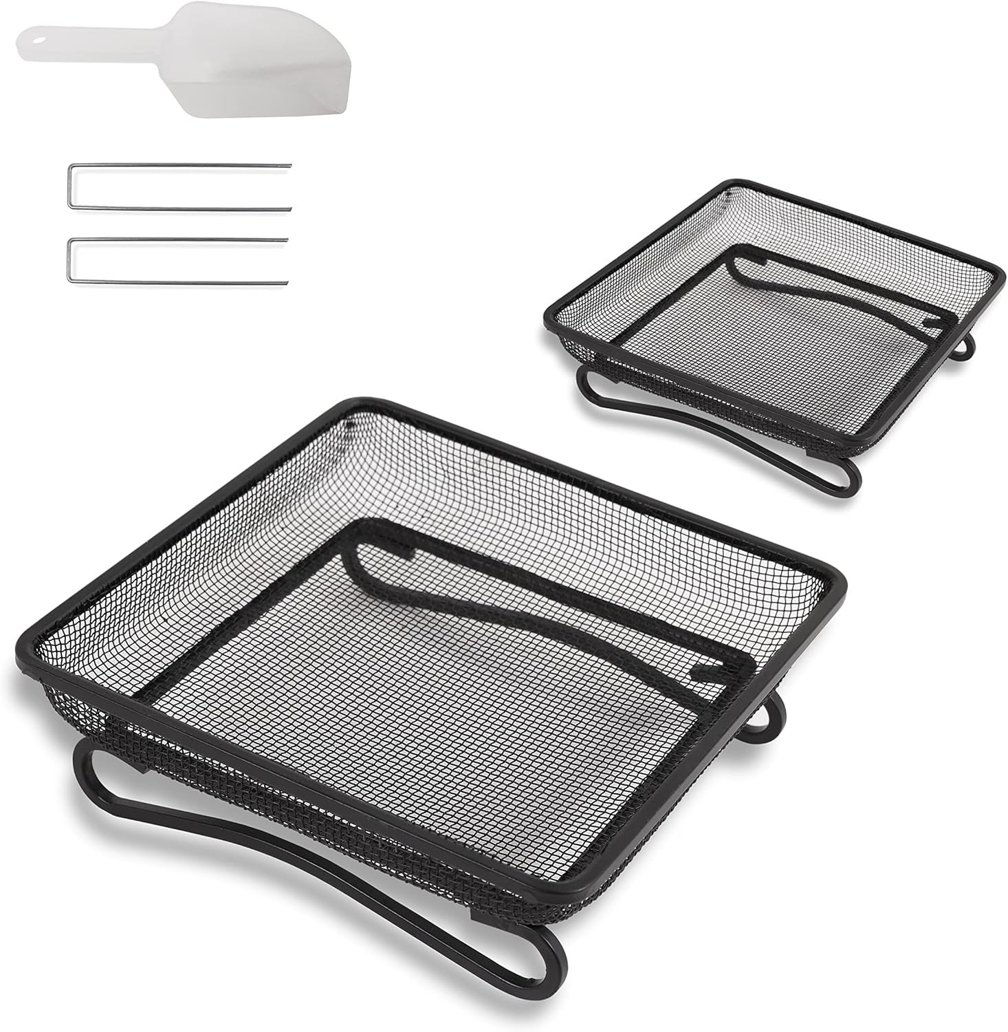 Tray Metal Mesh Platform W/ Scoop & Ground Pegs