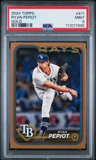 2024 TOPPS GOLD #411 RYAN PEPIOT 1336/2024 PSA 9