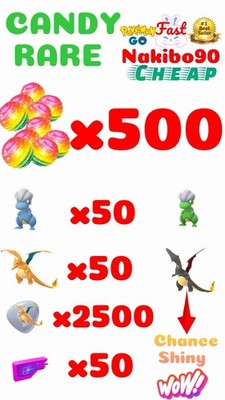 Pokemon Rare Candy 500 Lure Bagon Friend finder Medal Fast And Safe Go 