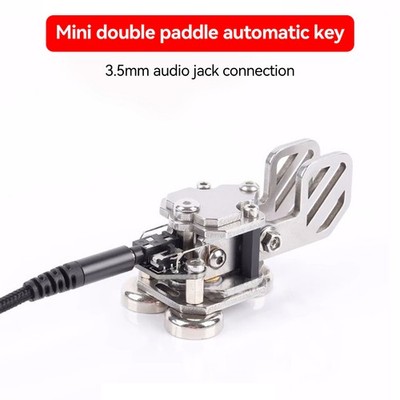 Radio HAM Send Telegram Dual paddle CW Morse Code Keys Automatic Stainless Steel