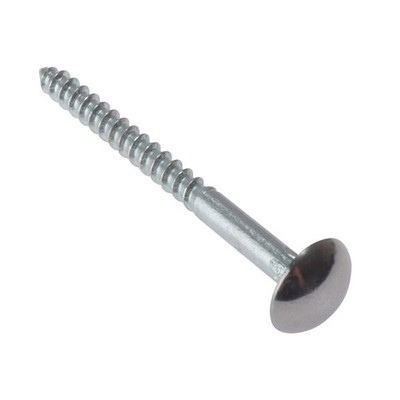ForgeFix 10MS112CP Chrome Dome Screw Mirror Top Sl Csk St Zp 1.1/2 x 8