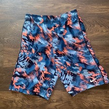 Nike Boys Medium Swim Trunks Board Shorts Mesh Lined Excellent Condition