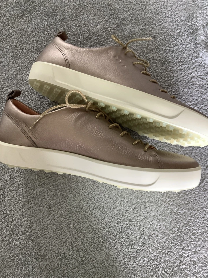 Zapatos de golf Ecco Hydromax para mujer talla 11 con cordones de oro rosa Foto 4 de 4