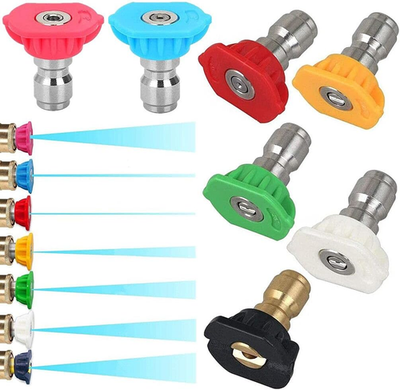 #ad 7 Pieces Pressure Washer Spray Nozzles Tips Set 1 4Inch Quick Connect 2.5 GPM $14.95