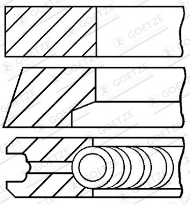 Kolbenringsatz Goetze Engine 08-524900-00 FüR Fiat-image