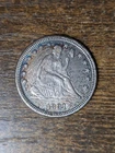1891 Seated Liberty Quarter AU  🌈 Toning Ships Free!