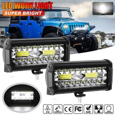 8 14 22 32 42 52 Led Light Bar Spot Flood Combo Driving Offroad For Jeep 4wd