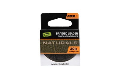 Fox Naturals Braided Schock & Snag Leader 30lb 13,6kg 20m
