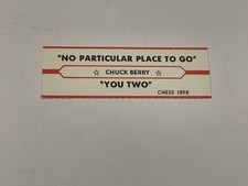 Jukebox Title Strip Chuck Berry No Particular Place To Go You Two Chess