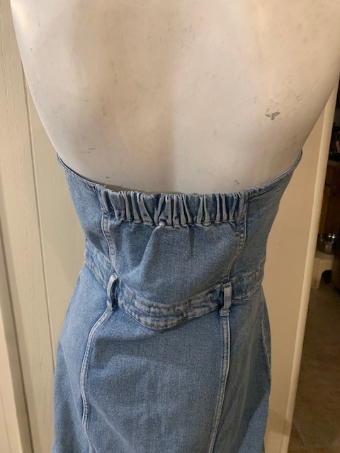 Gap VTG. Button-Front Backless Denim Halter Dress - image 5
