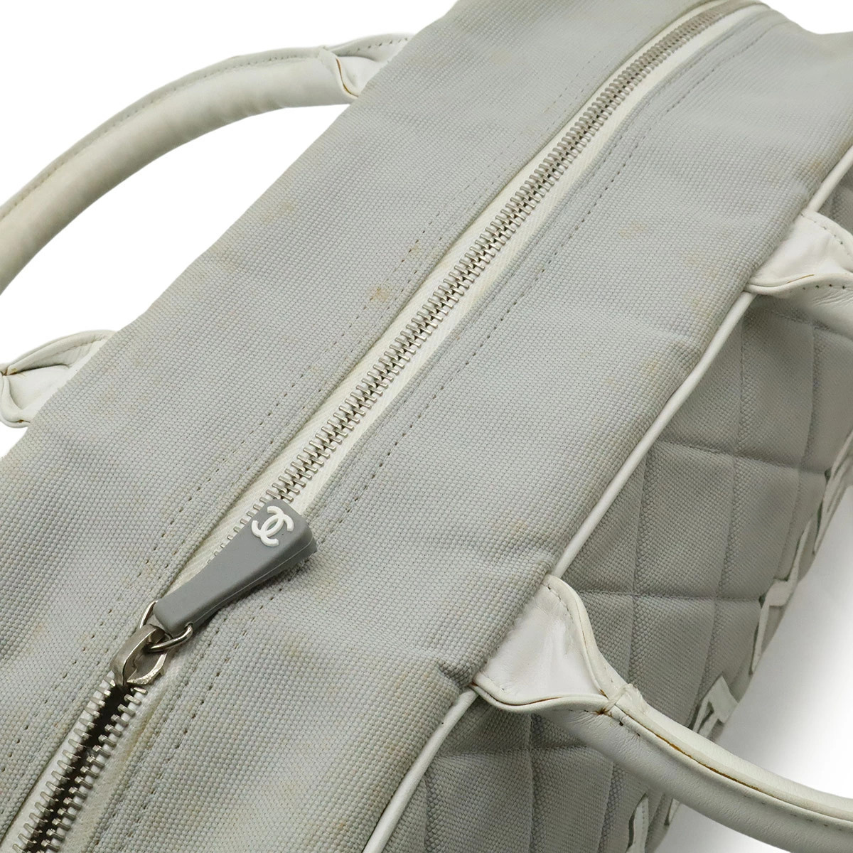 Chanel Sport Line Matelasse Logo Handbag Mini Boston Bag Canvas *Fwx8314 thumbnail 5