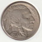 1937 US Indian Head Buffalo Nickel FULL DATE Rare 89 Year Old Collection Coin