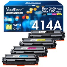 NEW HP Toner 414A / 414X Black / Color With Chips Compatible 4-Pack