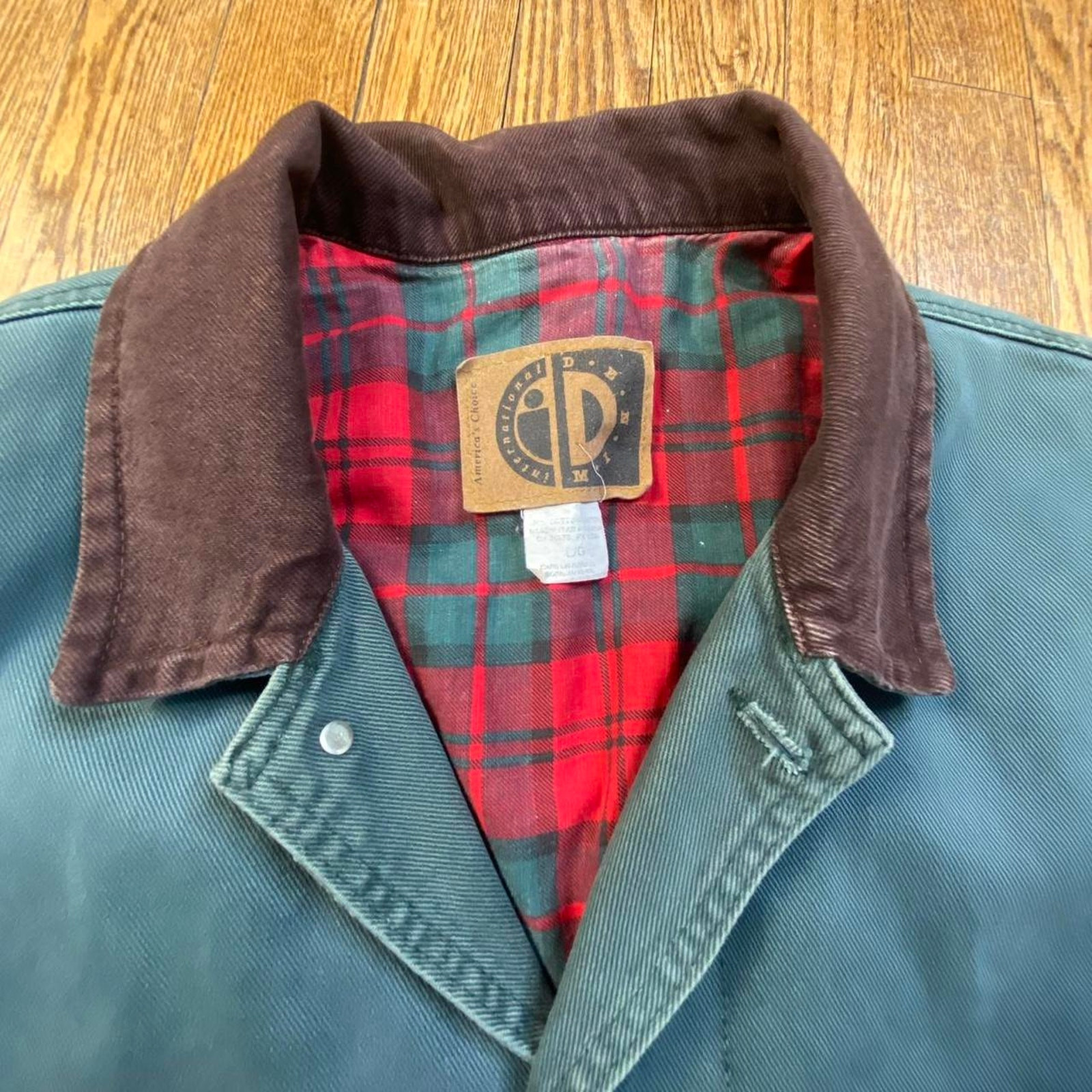 Vintage 90s International Denim Blanket Lined  WorkWear Chore Coat