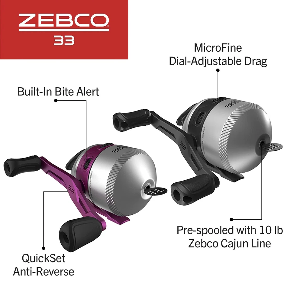 Zebco 33 Spincast Reel and 2-Piece Fishing Rod Combo, 5-Foot 6-Inch Durable F... - Image 4 of 4