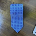 BROOKS BROTHERS Silk Designer Geometric Blue Squares Woven In Italy Made USA