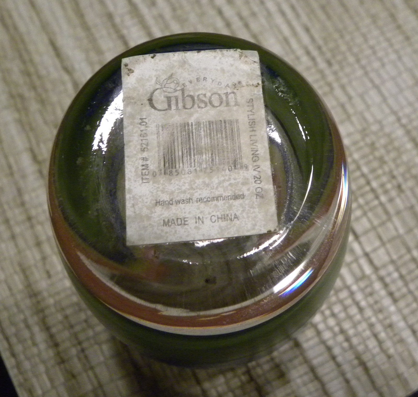 8 Pc Set Gibson Everyday Living Rainbow Stripes 4 Glasses 4 Dinner See Photos