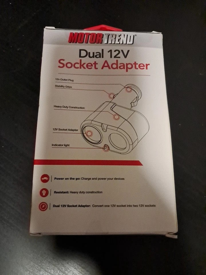 Adaptador Cargador Coche 12v MOTORTREND 12V Adaptador Enchufe Foto 3 de 4