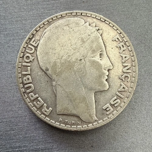 1934 France 10 Francs Silver — photo from the most recent tracked eBay sale