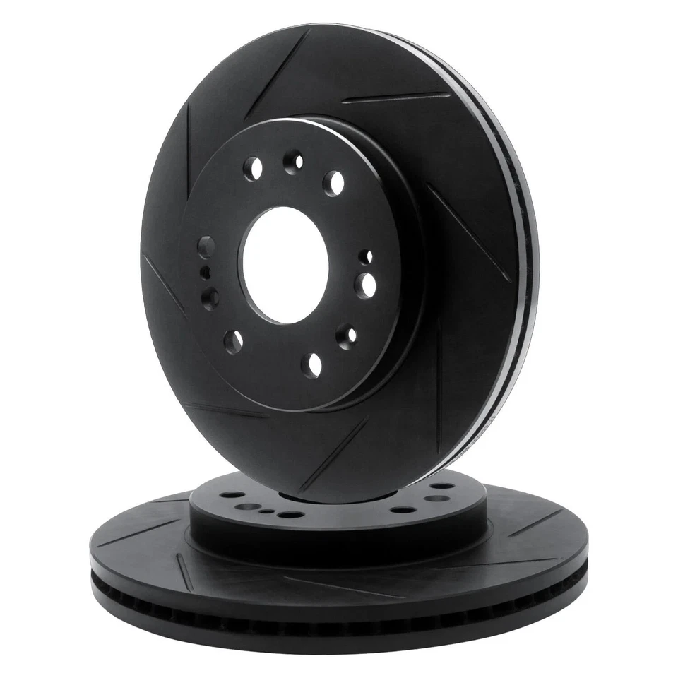 For Mitsubishi Mighty Max 83-86 R1 Concepts Slotted Front Brake Rotor Set Foto 2 de 2