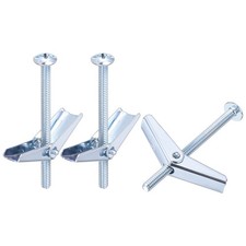 5Pcs Toggle Bolts, 1/4"-20x4" Zinc Plated Hollow Wall Butterfly Anchors