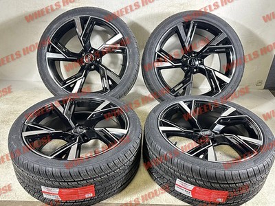 20x9 AUDI RS BLACK MACHINED WHEELS RIMS TIRES A3 A4 A5 A6 A7 A8 S4 S5 S6 S7 RS