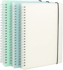 3 Pack A5 Spiral Bullet Dotted Journal with 120Gsm Thick Paper, Dot Grid Spiral