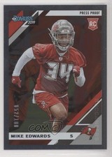 2019 Panini Donruss Rookies Press Proof Silver 52/100 Mike Edwards #286 4l3