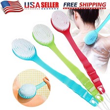 Long Handle Bath Body Brush Soft Back Shower Exfoliating Skin Scrubber Massager