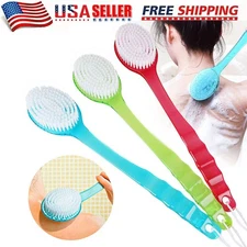 Long Handle Bath Body Brush Soft Back Shower Exfoliating Skin Scrubber Massager