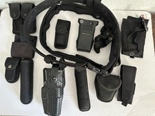 14 pc Black  Tactical Duty , XL + M Belt Lot Glock 17 Holster Mag Handcuff Pouch