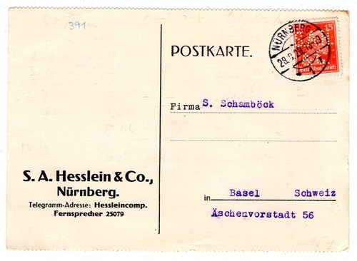 DR-WEIMAR COMPANY HOLE PERFIN HESSLEIN E Co Nuremberg DA9821