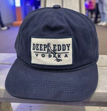 Deep Eddy Vodka Austin Texas 5-Panel Relaxed-Fit Snapback Navy Blue OSFM Hat Cap