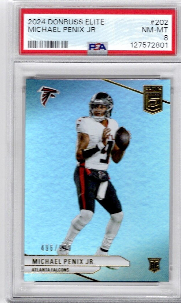 2024 Donruss Elite - Michael Penix Jr. Rookie Card #125 - /999 - MINT PSA 8