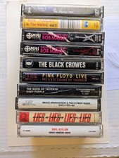 Vintage 70s-90s Rock N' Roll Cassette Tape Lot Of 10