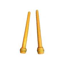 Vintage Wood Bobbins Spools Wooden Industrial Style Spindles 10” Lot Of 2