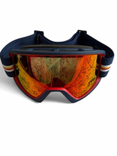 Giro Ski/Snowboard Goggles Mirrored Orange Lens Blue Frame Adjustable Strap