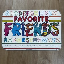 Sesame Street Child Placemat Jim Henson 1994 Double Sided Vintage Elmo