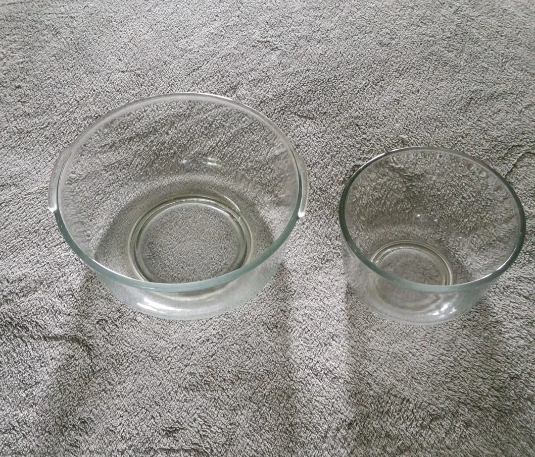 Vintage Sunbeam Glass Mixing Nesting Bowls Thick Glass