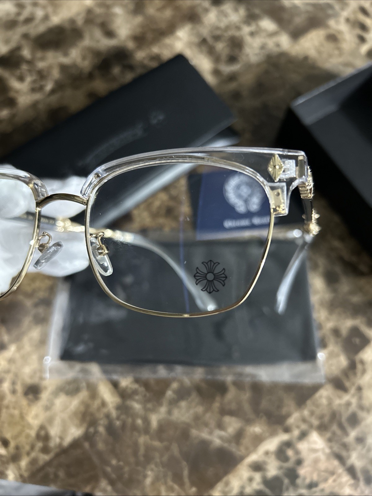 Chrome Hearts Style Glasses Dagger  Tiny E Crosse… - image 3