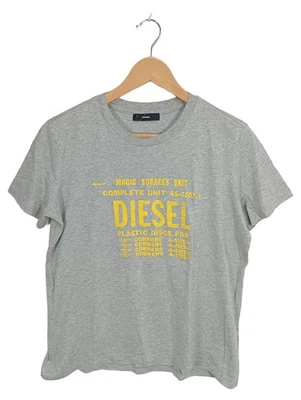 Diesel T-shirt Homme Gris Logo Coton Casual (EU 54, INT XL) - Photo 1/4
