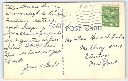 Postcard Outhouse Poem Come One Come All Who Seek Relief posted 1946 - Picture 2 of 2