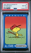 1993 Ziploc Peanuts #6 - Woodstock - All Stars  PSA 8.5
