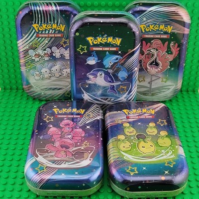Pokemon - PALDEAS SCHICKSALE Mini Tin Art Work Set - 5 Mini Tins - Deutsch - NEU