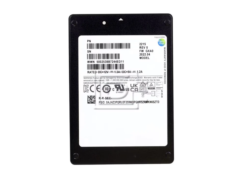 Samsung 3.2TB SAS 12Gbps Mixed Use SSD 2.5in PM1645 MZ-1LT3T20 MZILT3T2HBLS - Image 2 of 3