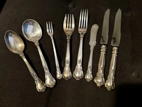 gorham chantilly sterling silver flatware set Pat. 1895 Sterling