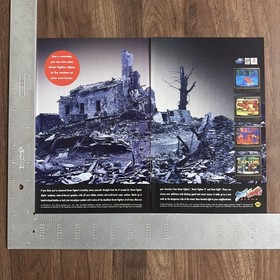 1996 Street Fighter Alpha Print Ad Sega Saturn Sony PlayStation Capcom Gaming