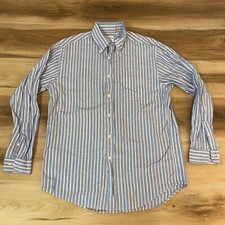 Brooks Brothers Shirt Mens Medium Madison Blue Multicolor Striped Button Down