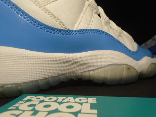 NIKE AIR JORDAN XI 11 RETRO LOW BG UNC WHITE UNIVERSITY BLUE 528896-106 4.5Y 4.5